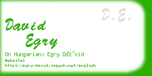 david egry business card